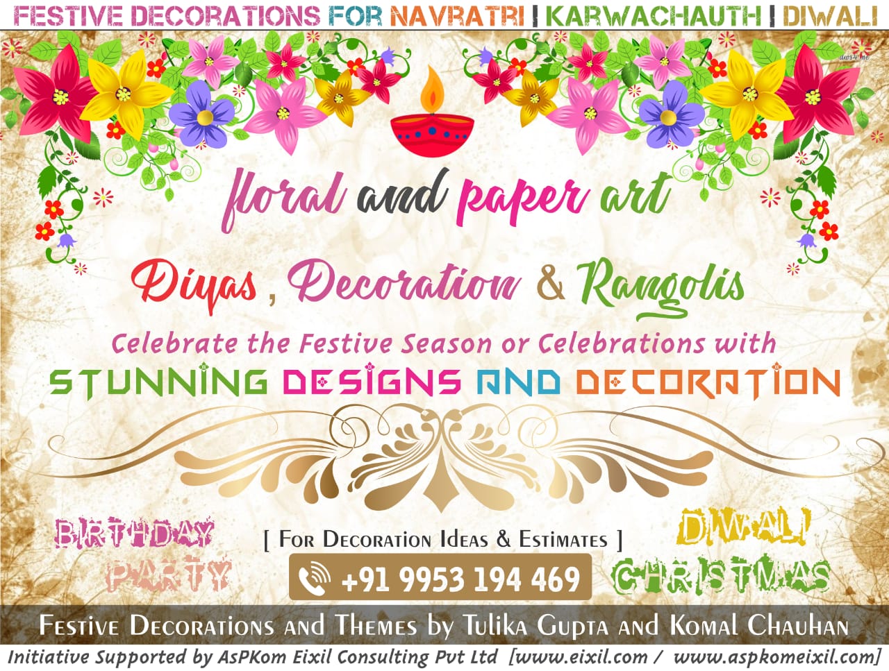 Festive Decoration, Home Decoration, Diwali Decoration, Paper Art Decoration