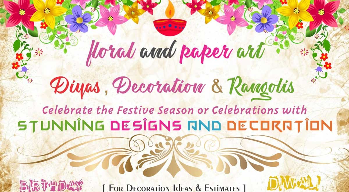Festive Floral and Paper Art Decoration
