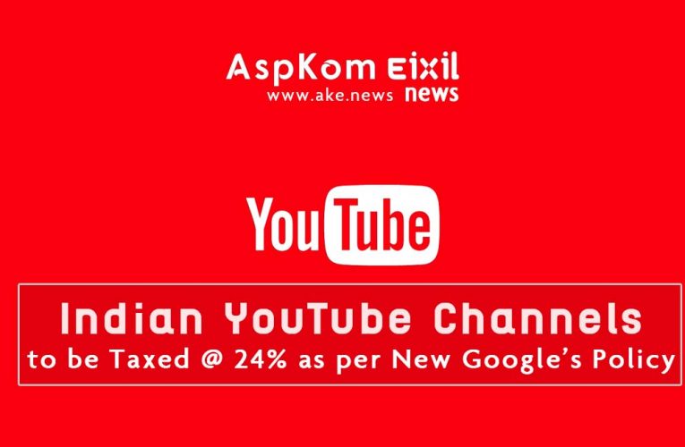 YouTube Creators/Channels in India to be Taxed @ 24%
